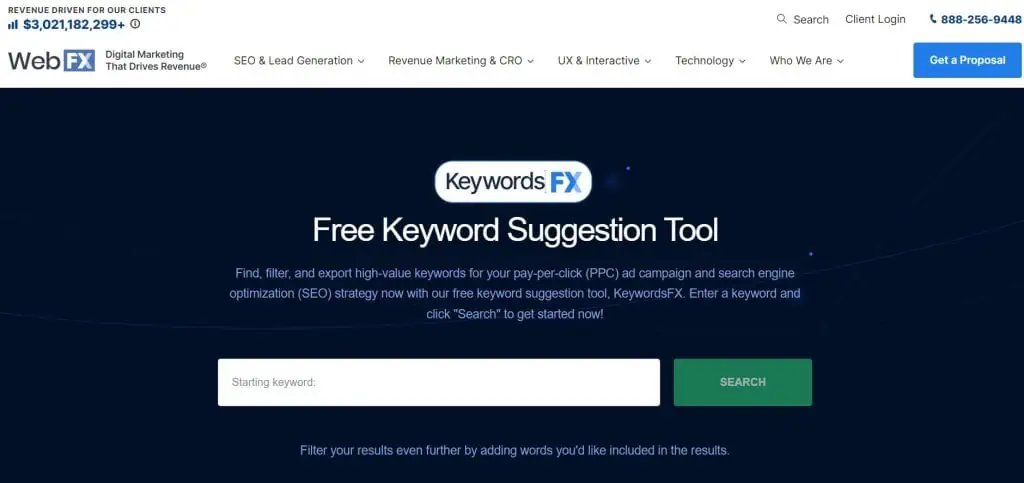 KeywordsFX Free Keyword Suggestion Tool